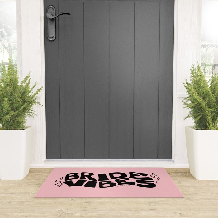 Bride Vibes in Black Welcome Mat Gallery Image 3