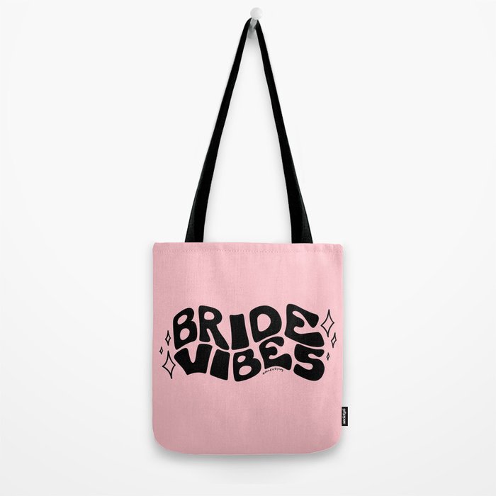 Bride Vibes in Black Tote Bag Gallery Image 2