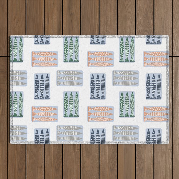 Nautical Tinned Fish Outdoor Rug Gallery Image 1
