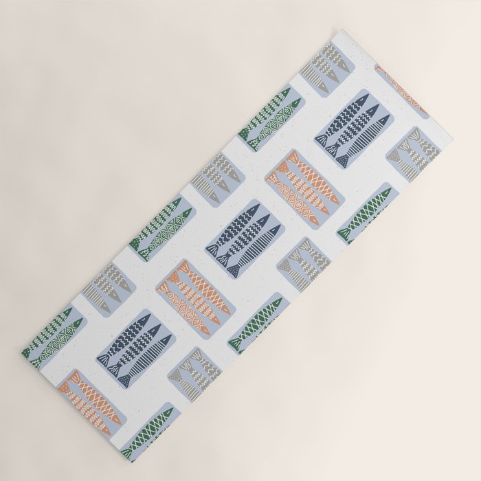 Nautical Tinned Fish Yoga Mat Gallery Image 1