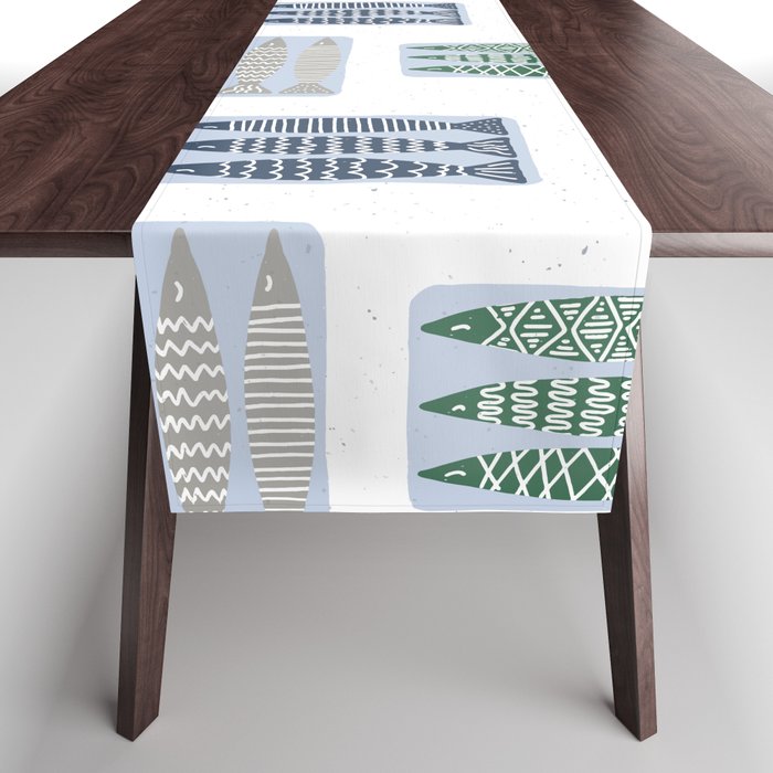 Nautical Tinned Fish Table Runner Gallery Image 1