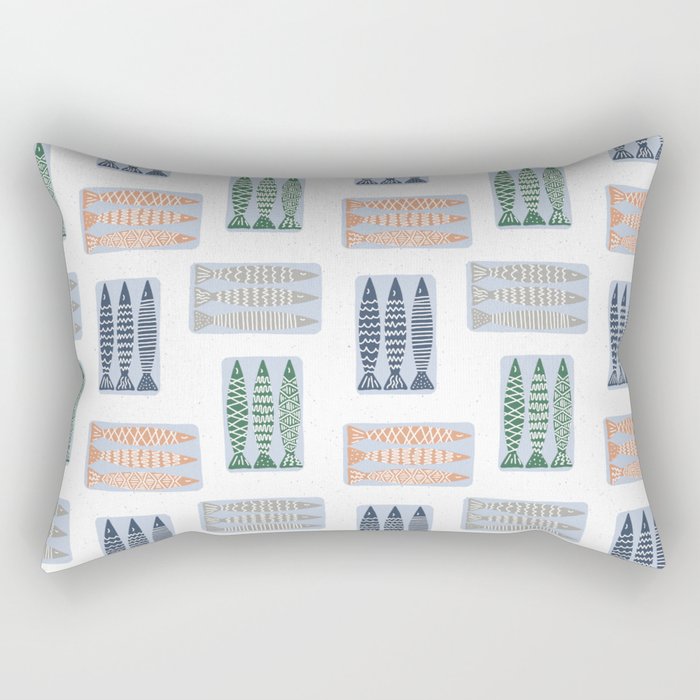 Nautical Tinned Fish Rectangular Pillow Gallery Image 2