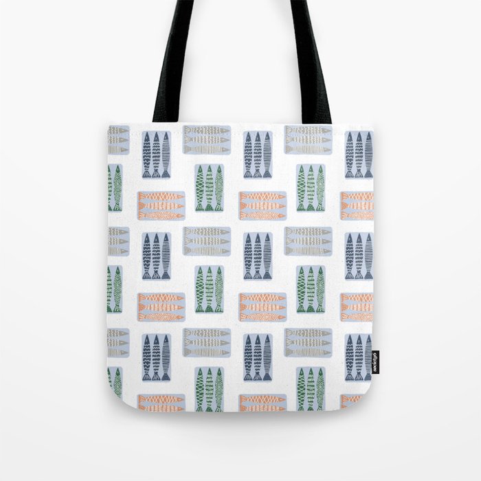 Nautical Tinned Fish Tote Bag Gallery Image 1