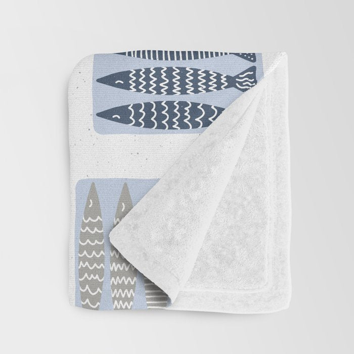 Nautical Tinned Fish Throw Blanket Gallery Image 3