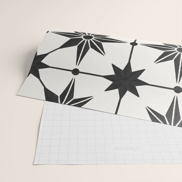 Starburst Mosaic - Black Wrapping Paper Gallery Image 2