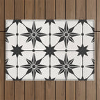 Starburst Mosaic - Black Outdoor Rug Gallery Image 1