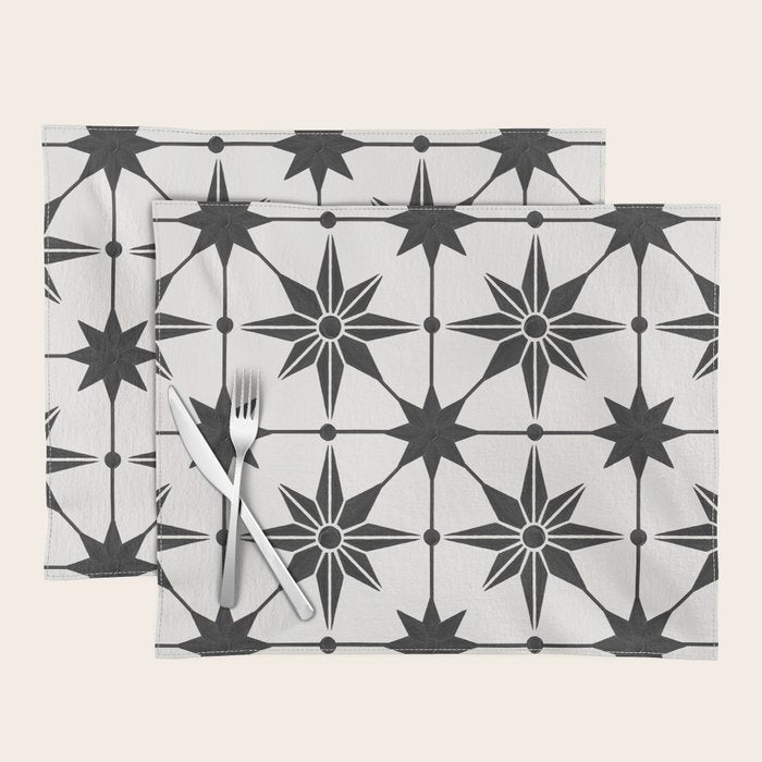Starburst Mosaic - Black Placemat Gallery Image 1