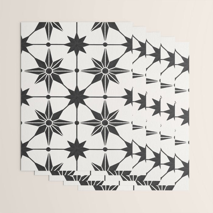 Starburst Mosaic - Black Wrapping Paper Gallery Image 3