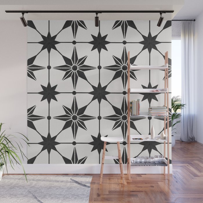 Starburst Mosaic - Black Wall Mural Gallery Image 1
