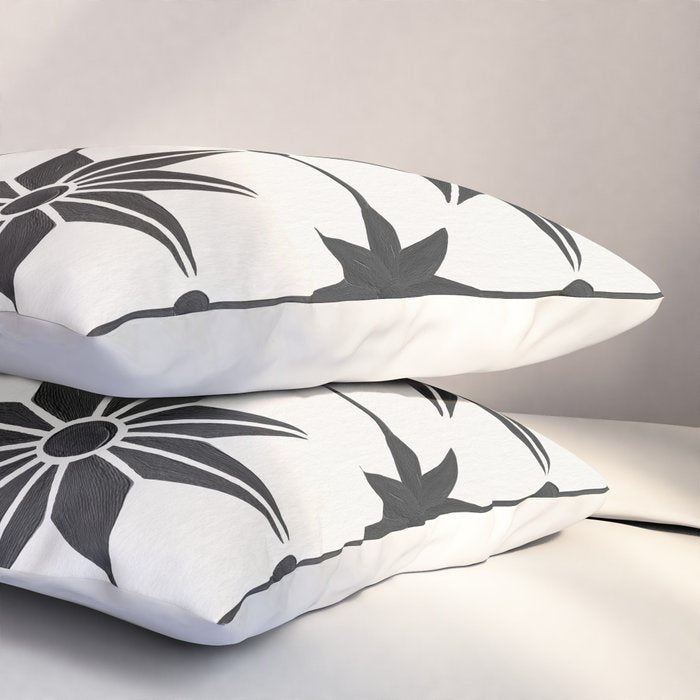 Starburst Mosaic - Black Pillow Sham Gallery Image 3