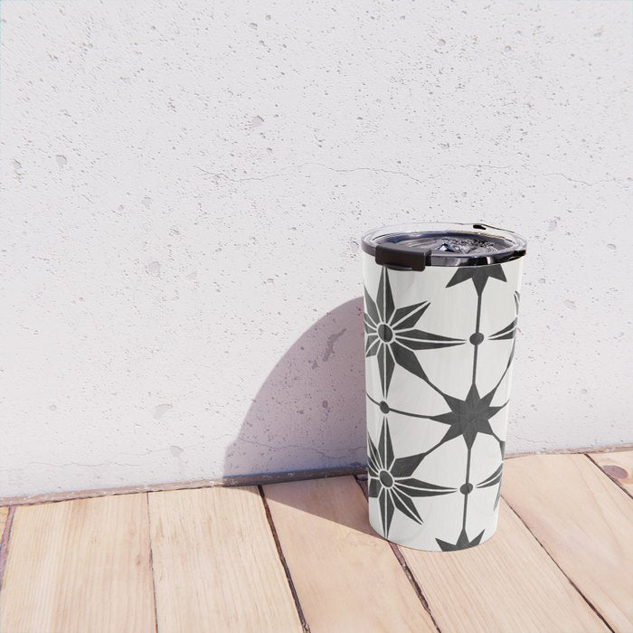 Starburst Mosaic - Black Travel Mug Gallery Image 4