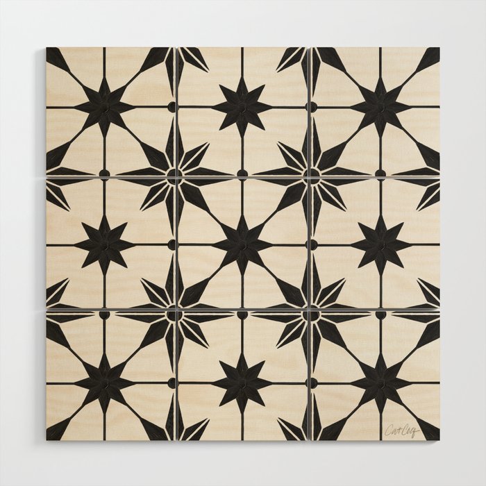 Starburst Mosaic - Black Wood Wall Art Gallery Image 1