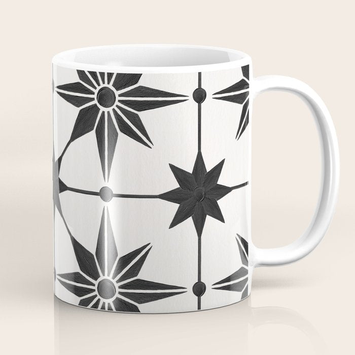 Starburst Mosaic - Black Coffee Mug Gallery Image 1