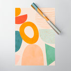mid century modern abstract design Wrapping Paper Gallery Image 1