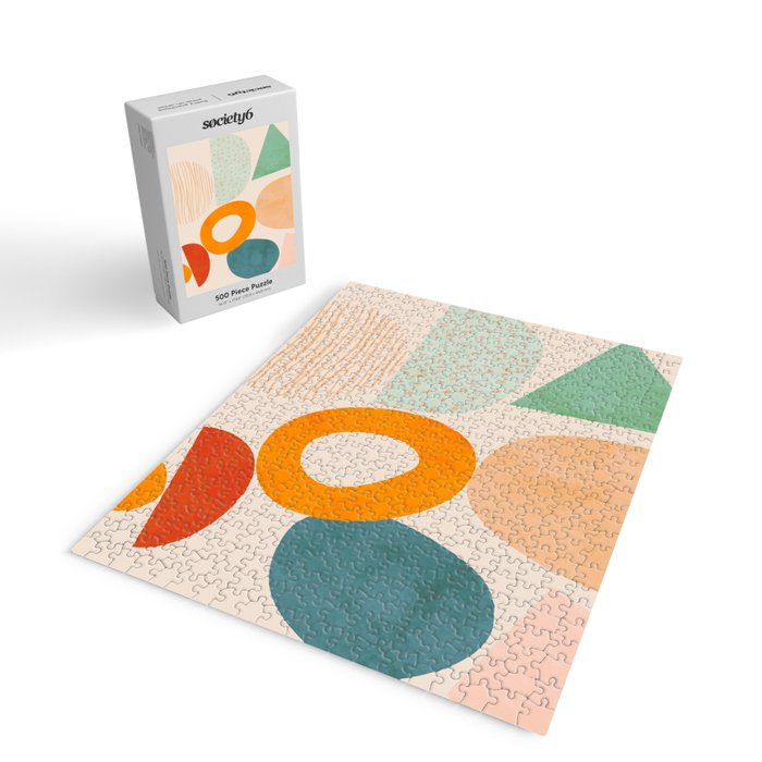 mid century modern abstract design Jigsaw Puzzle Gallery Image 2