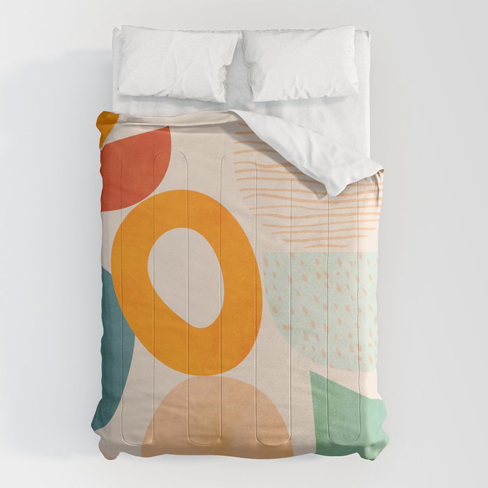 mid century modern abstract design Comforter Gallery Image 6