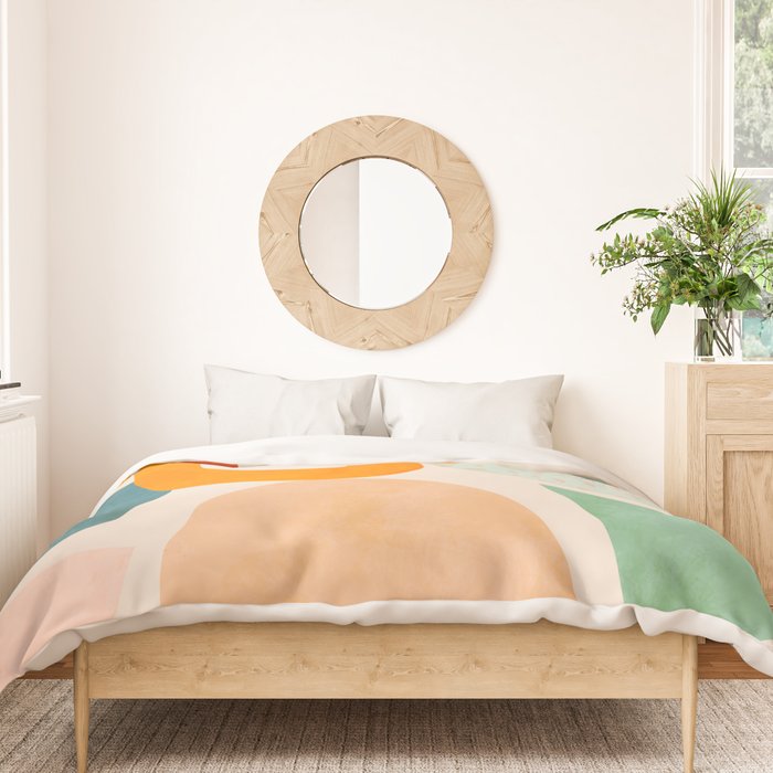 mid century modern abstract design Duvet Cover Gallery Image 3