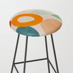 mid century modern abstract design Stool Gallery Image 2