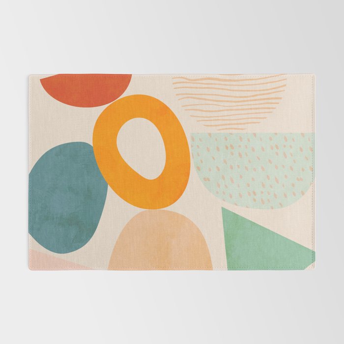 mid century modern abstract design Rug Gallery Image 2