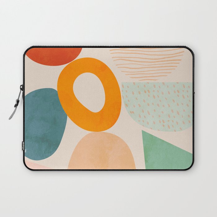 mid century modern abstract design Laptop Sleeve Gallery Image 1