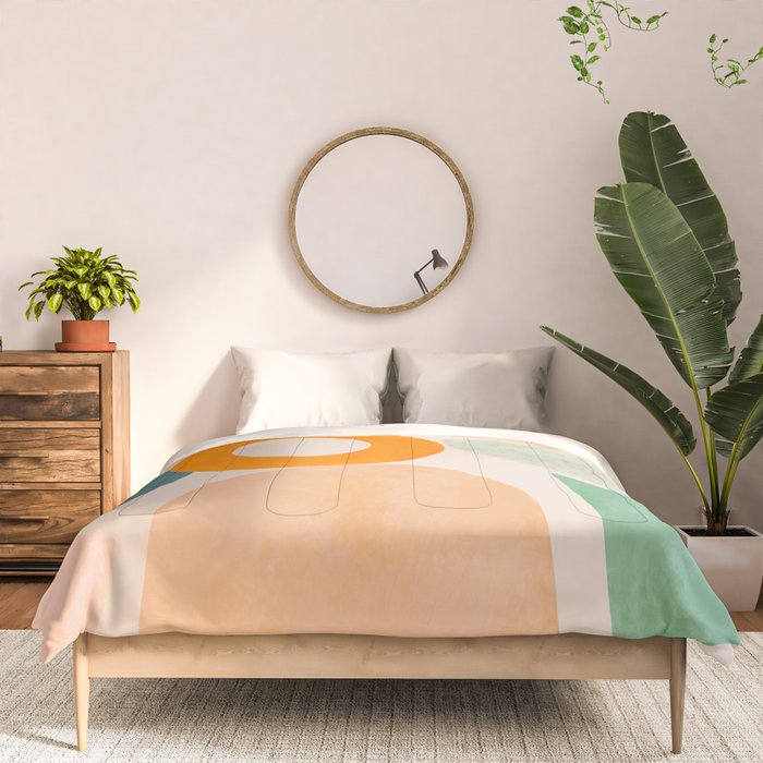 mid century modern abstract design Comforter Gallery Image 3