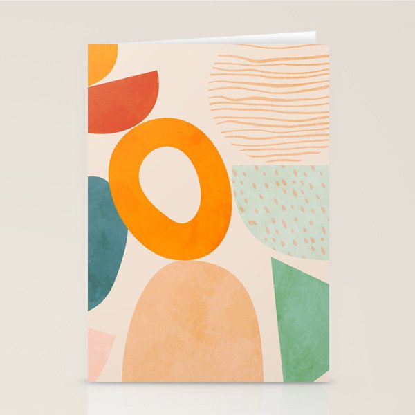 mid century modern abstract design Stationery Card Gallery Image 2