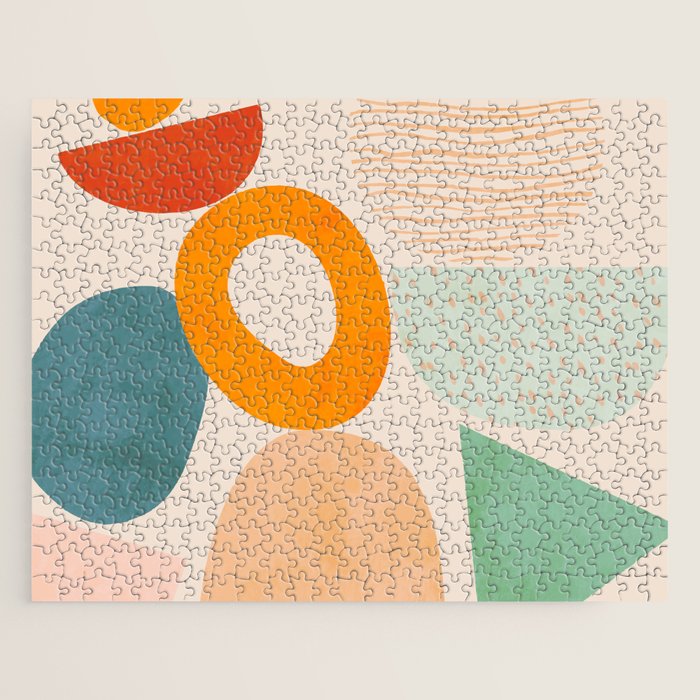 mid century modern abstract design Jigsaw Puzzle Gallery Image 1