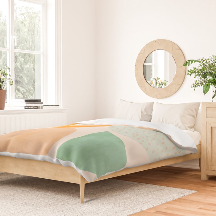 mid century modern abstract design Duvet Cover Gallery Image 2