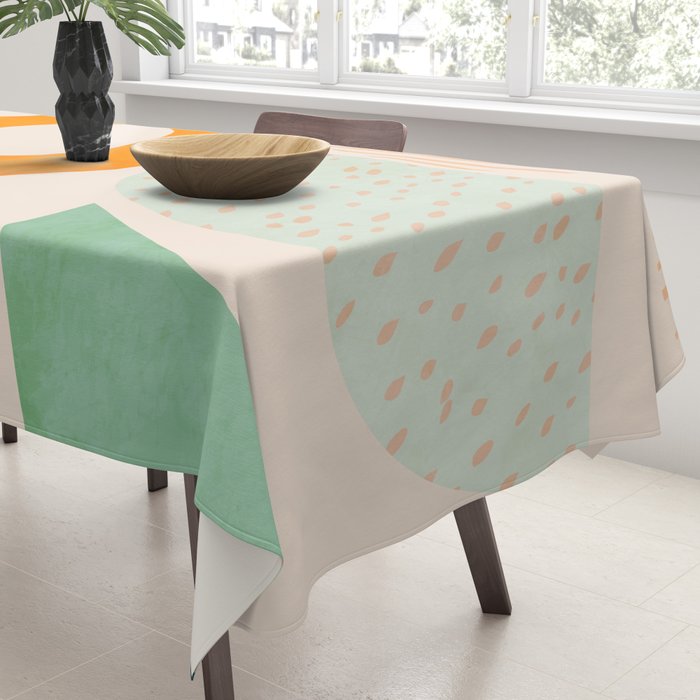 mid century modern abstract design Tablecloth Gallery Image 3