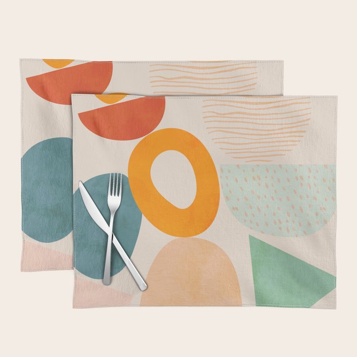 mid century modern abstract design Placemat Gallery Image 1
