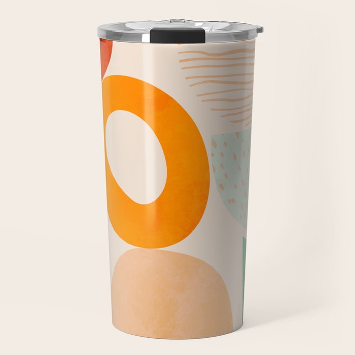 mid century modern abstract design Travel Mug Gallery Image 1