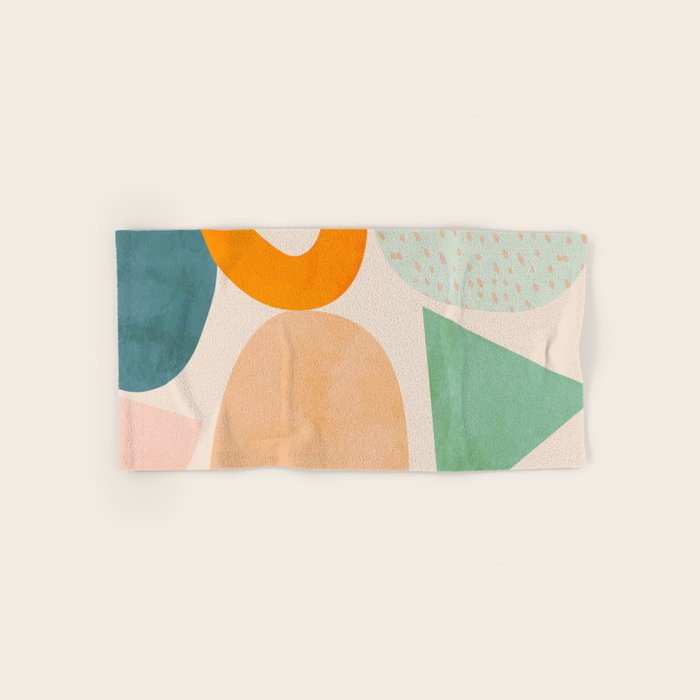 mid century modern abstract design Bath Towel Gallery Image 1