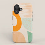 mid century modern abstract design iPhone Case Gallery Image 1