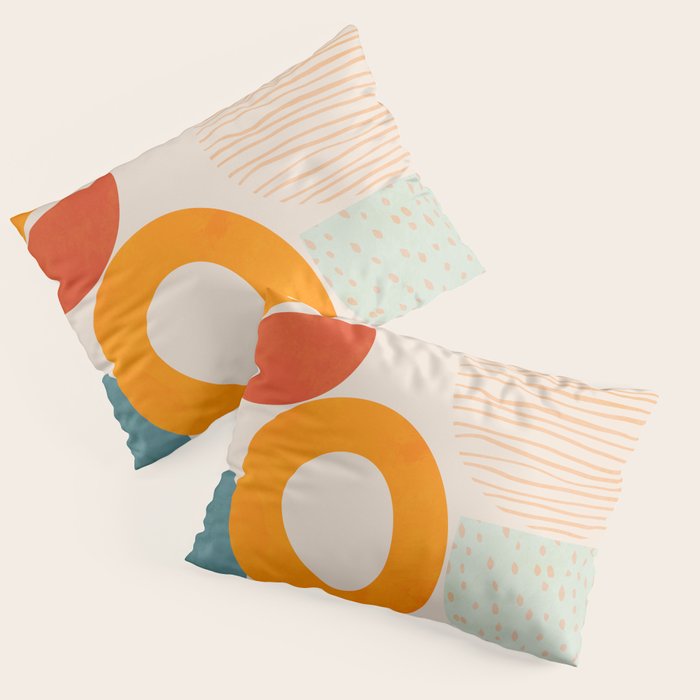 mid century modern abstract design Pillow Sham Gallery Image 3