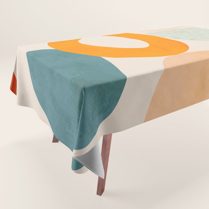 mid century modern abstract design Tablecloth Gallery Image 1