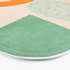 mid century modern abstract design Bath Mat Gallery Image 3