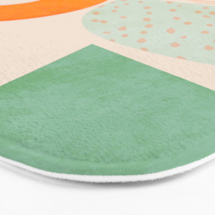 mid century modern abstract design Bath Mat Gallery Image 3