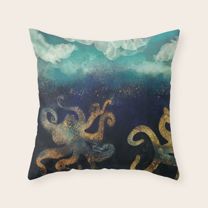 Underwater Dream II Throw Pillow Gallery Image 1