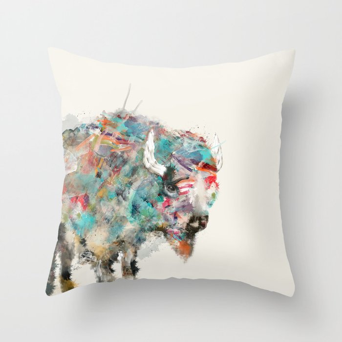 into the wild the buffalo Throw Pillow Gallery Image 6