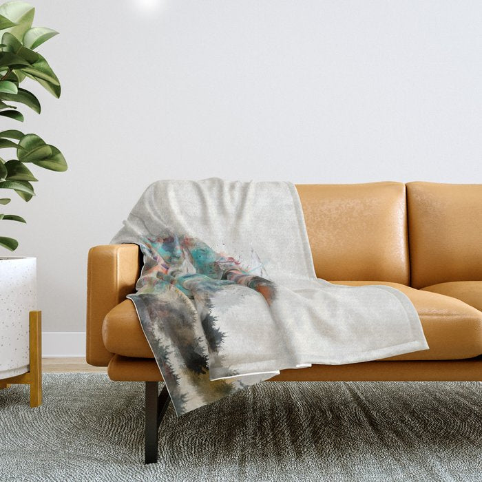 into the wild the buffalo Throw Blanket Gallery Image 1