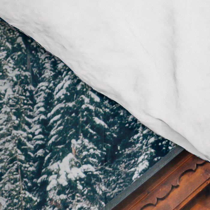Alpine Architecture - Austria in Winter - Skiing Chalet Photgraphy Comforter Gallery Image 4