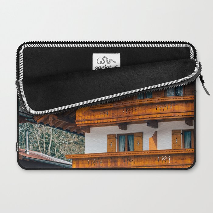 Alpine Architecture - Austria in Winter - Skiing Chalet Photgraphy Laptop Sleeve Gallery Image 2