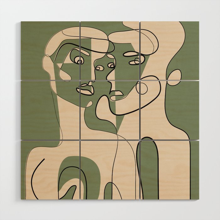 Abstract Faces 9 Wood Wall Art Gallery Image 1