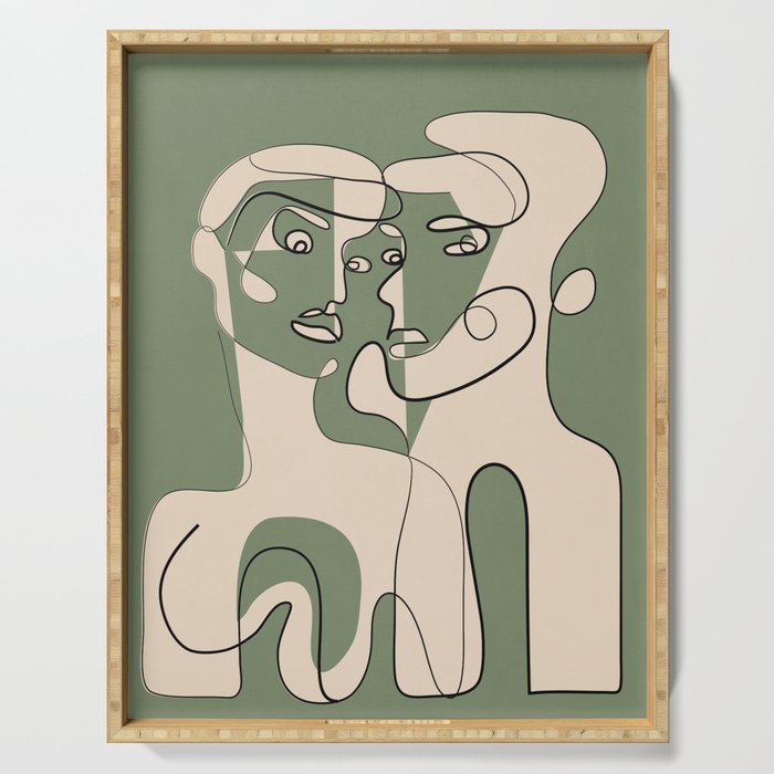 Abstract Faces 9 Serving Tray Gallery Image 1