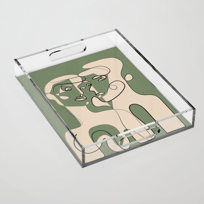 Abstract Faces 9 Acrylic Tray Gallery Image 1