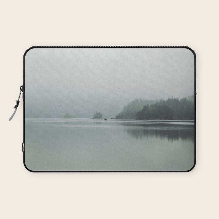Fog over the Lake - Landscape Photography Laptop Sleeve Gallery Image 1