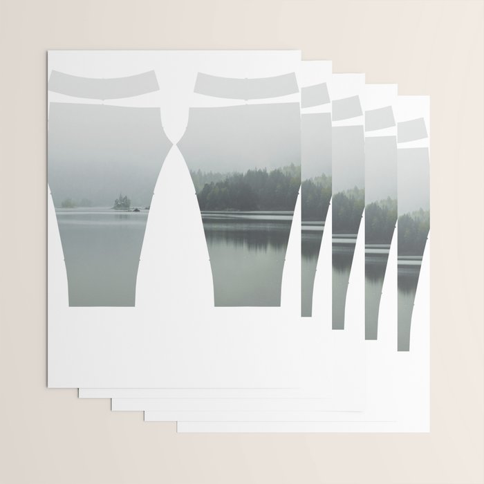 Fog over the Lake - Landscape Photography Wrapping Paper Gallery Image 3
