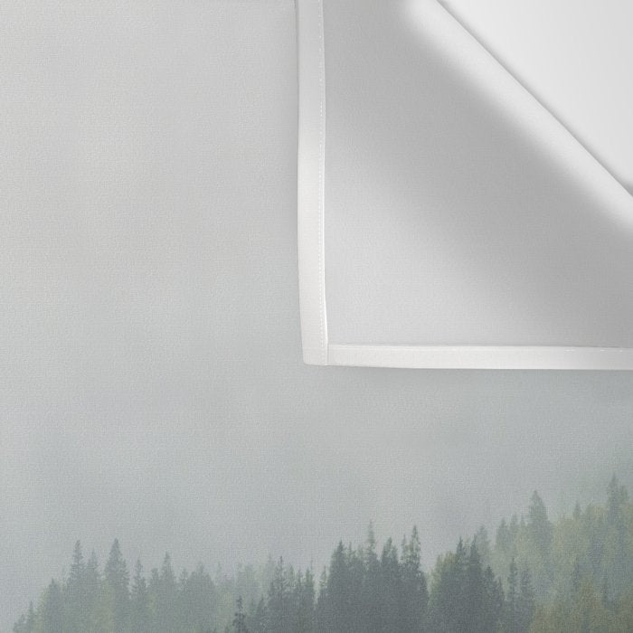 Fog over the Lake - Landscape Photography Wall Tapestry Gallery Image 3