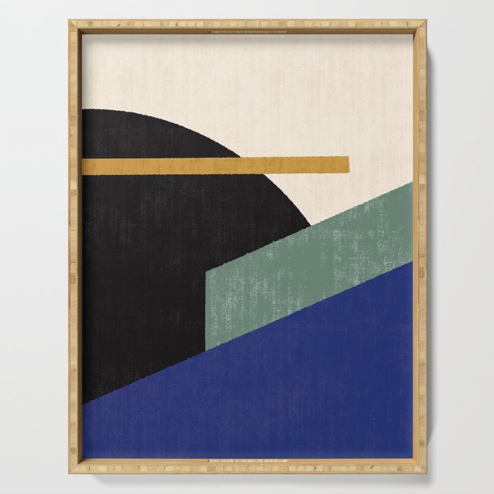 Geometric Compo 1 Filet - blue Serving Tray Gallery Image 1