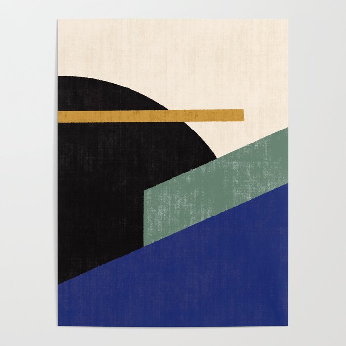 Geometric Compo 1 Filet - blue Poster Gallery Image 1